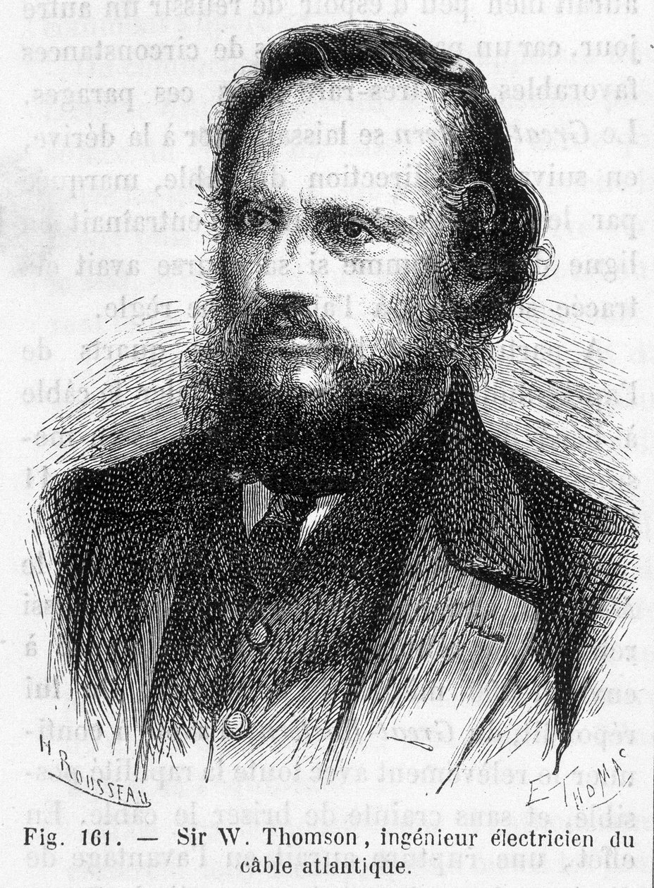 Portrait de Sir William Thomson, Lord Kelvin (1824-1907) - dans « Les merveilles de la science » par Louis Figuier - Unknown artist