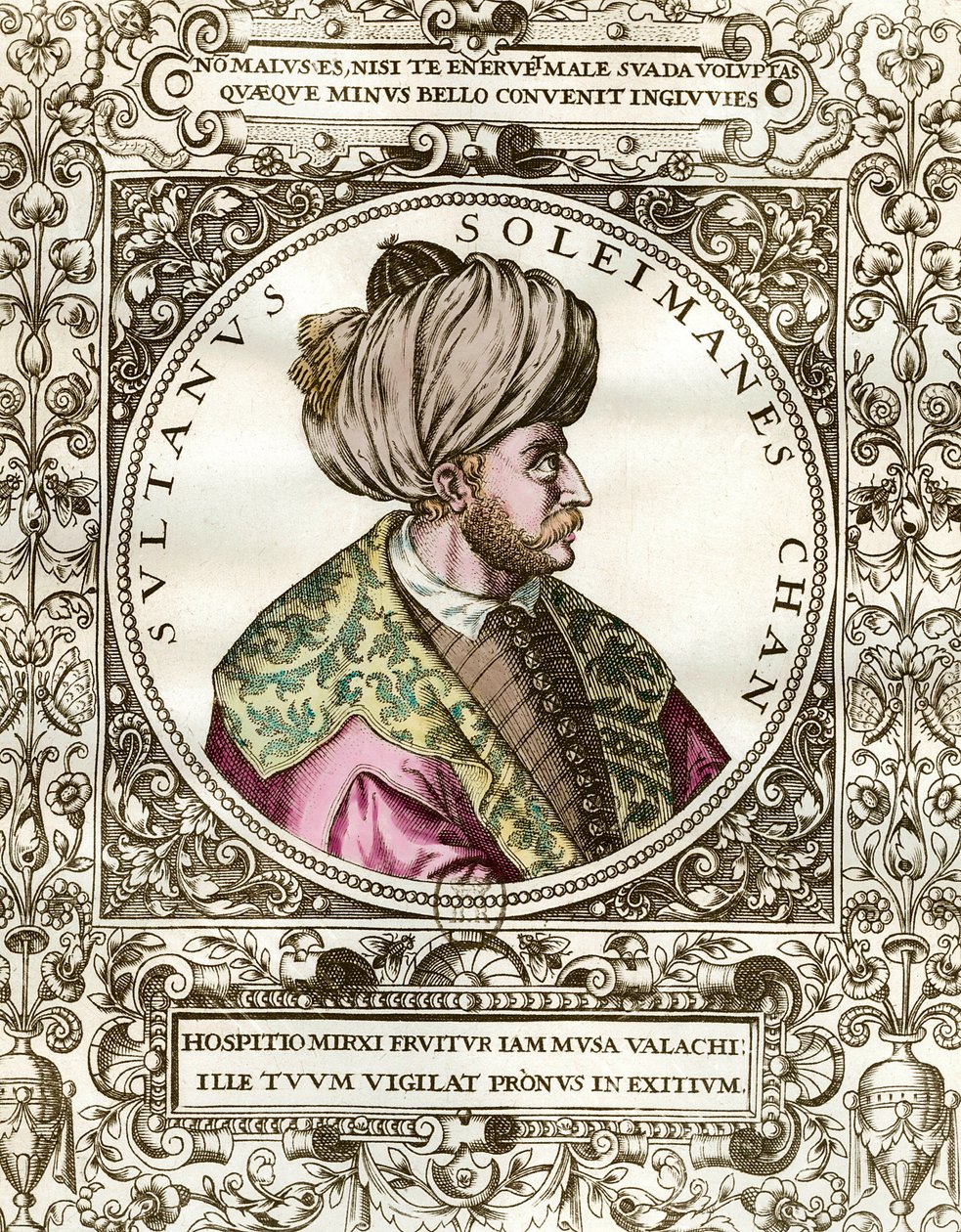 Portrait de Soliman le Magnifique (1494 - 1566) Sultan Ottoman. Gravure du 16ème siècle - Unknown artist