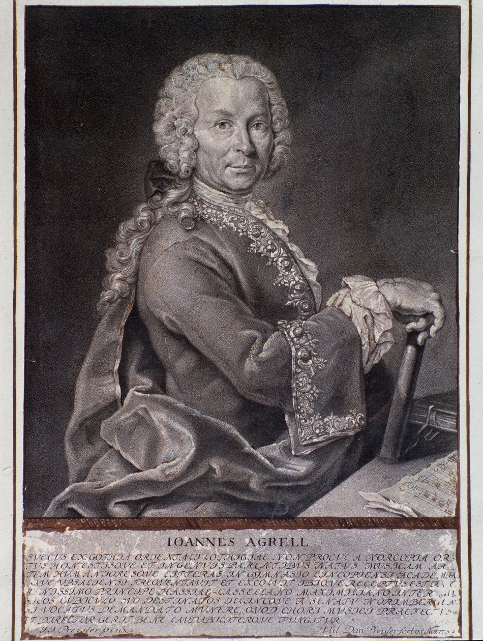 Portrait du compositeur et violoniste suédois Johan Joachim Agrell - Unknown artist