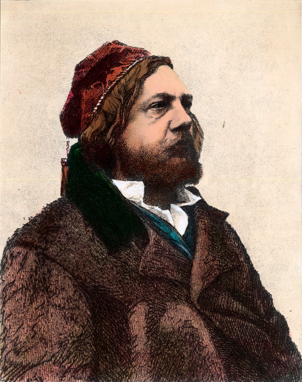 Portrait de Théophile Gautier (1811 - 1872), poète, romancier et critique d
