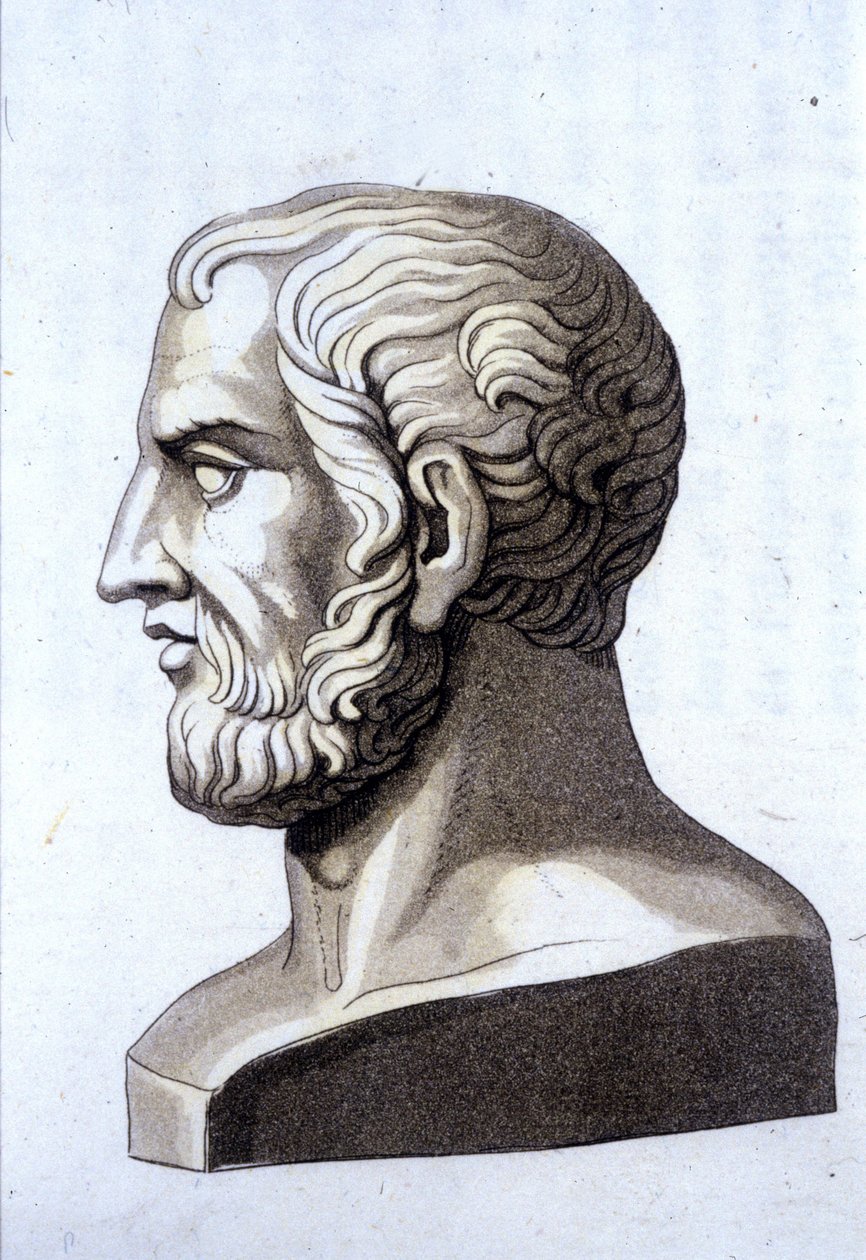 Portrait de Théophraste (372 av. J.-C. - 287 av. J.-C.), philosophe grec. - Unknown artist