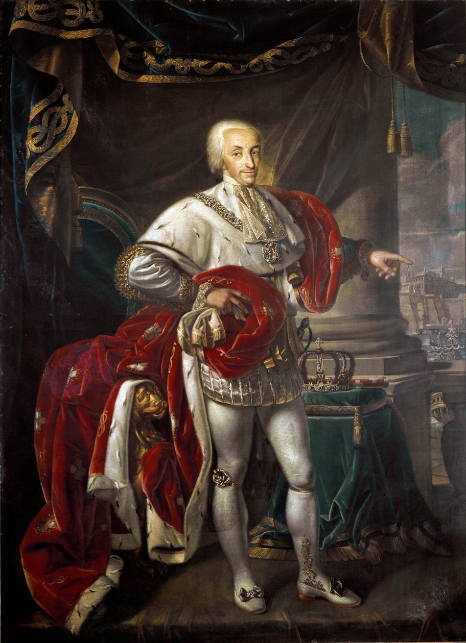 Portrait de Victor Emmanuel Ier, roi de Sardaigne (huile sur toile) - Unknown artist