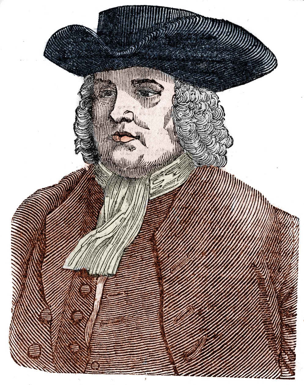 Portrait de William Penn (1644-1718) fondateur de la Pennsylvanie. Réformateur religieux anglais et chroniqueur. - Unknown artist