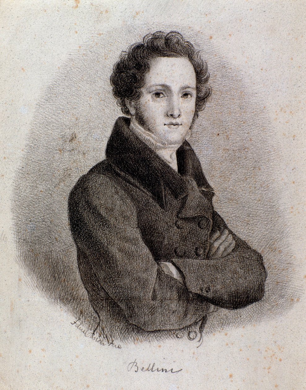 Portrait du compositeur italien Vincenzo Bellini (Gravure. 19ème siècle) - Unknown artist