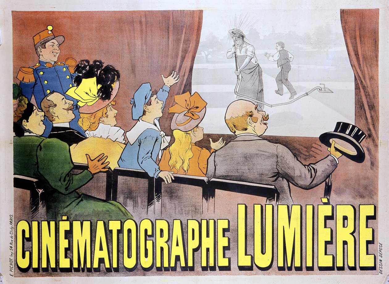 Affiche pour le cinématographe des frères Lumière pour le film "L