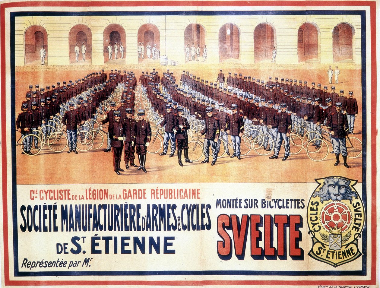 Présentation de la compagnie cycliste de la Légion de la Garde Républicaine : Société manufacturière d