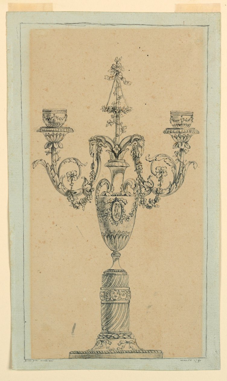 Projet pour un candélabre - Unknown artist