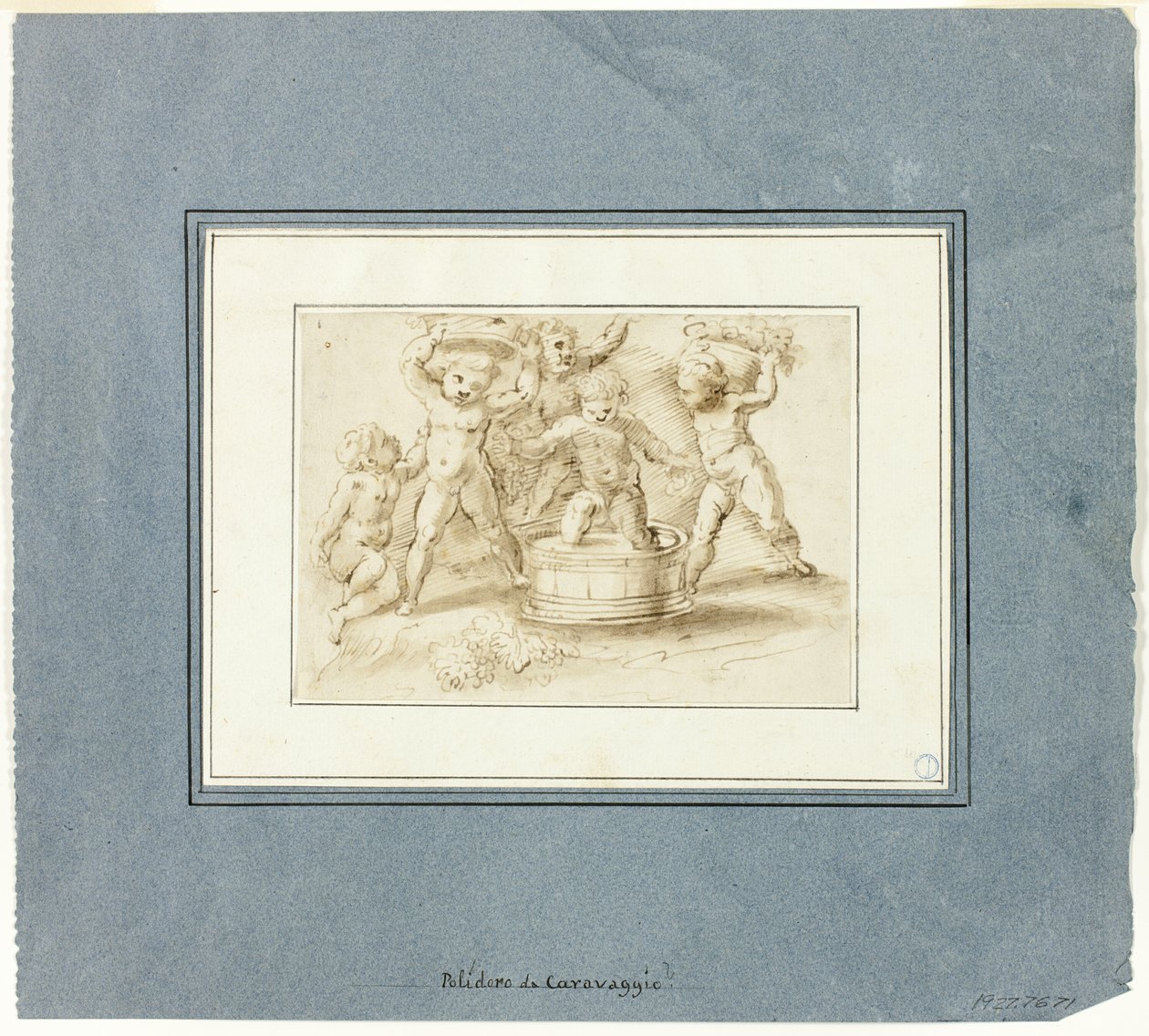 Putti en train de faire du vin - Unknown artist