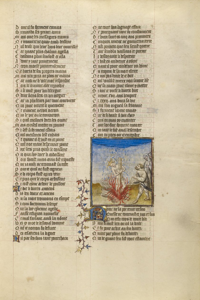 La pluie éteint les flammes du bûcher auquel est attaché le roi Kroesus - Unknown artist