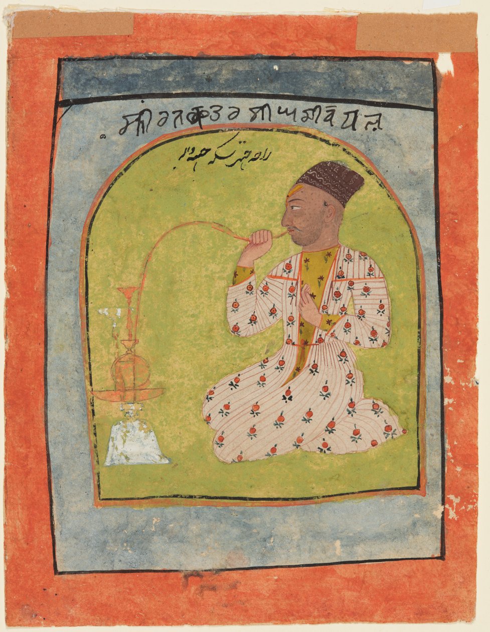 Raja Chattar Singh fumant - Unknown artist