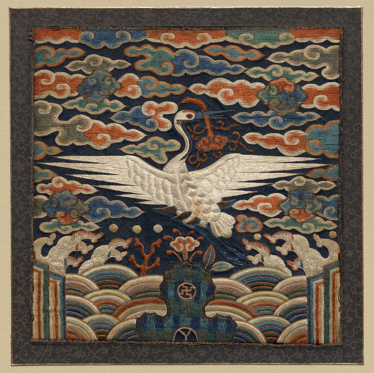 Badge de rang avec motif de grue unique - Unknown artist