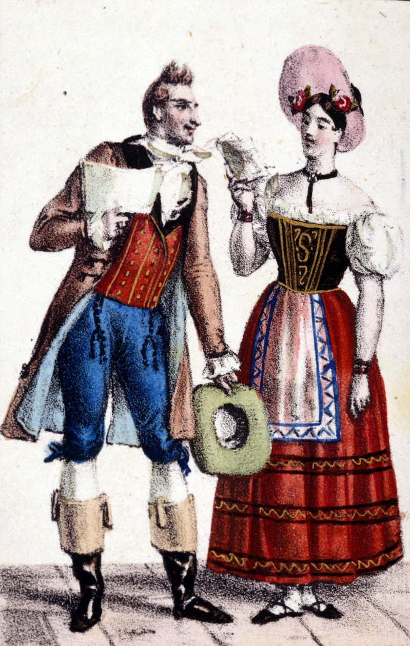 Représentation de Dulcamare et Alina (interprétés respectivement par Frezzolini et Heinefetter) dans l