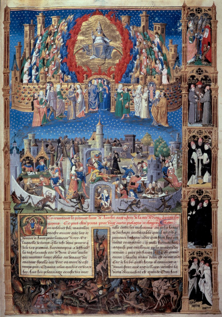 Représentation de la cité de Dieu et de la cité des hommes - Unknown artist