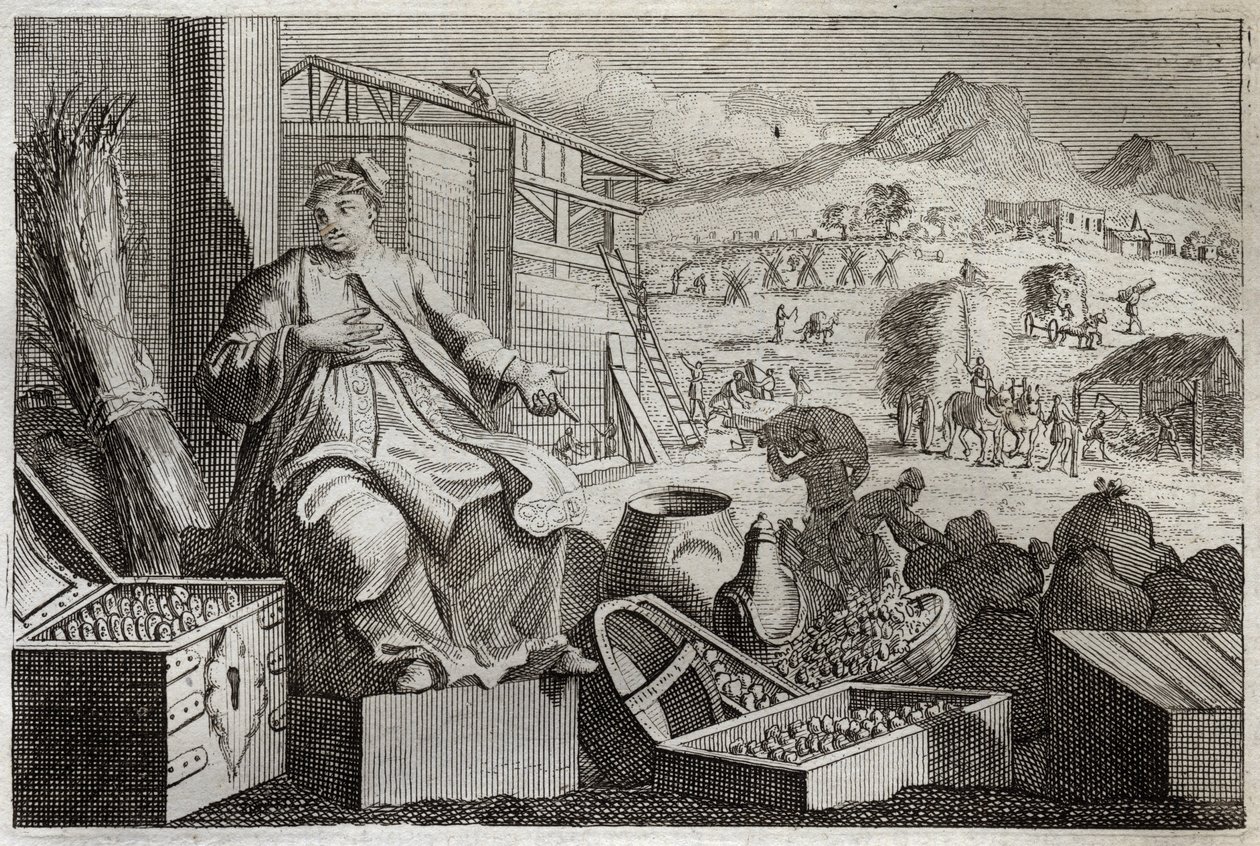 Bible de Royaumont, Nouveau Testament : La folie des richesses. Illustration de 1811. - Unknown artist