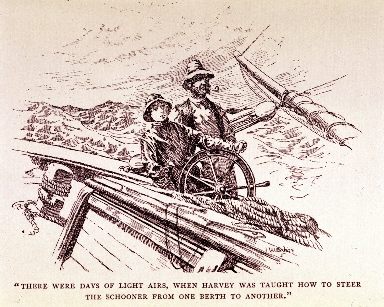 Rudyard Kipling : « Capitaines courageux », New York 1899 - Unknown artist
