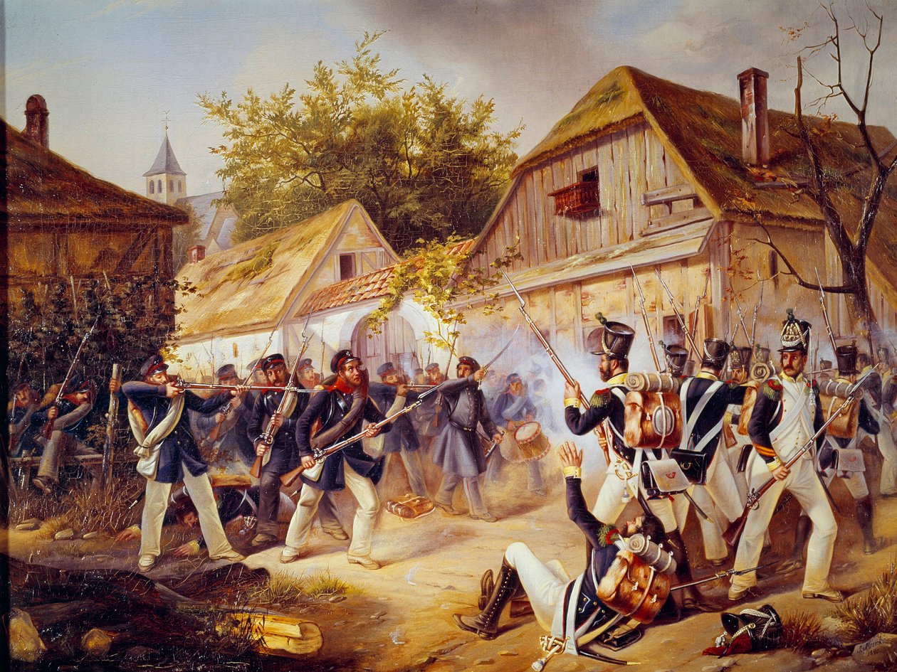 Campagne de Russie : La reddition des troupes de Vandamme à la bataille de Kulm le 30 août 1813 - Unknown artist