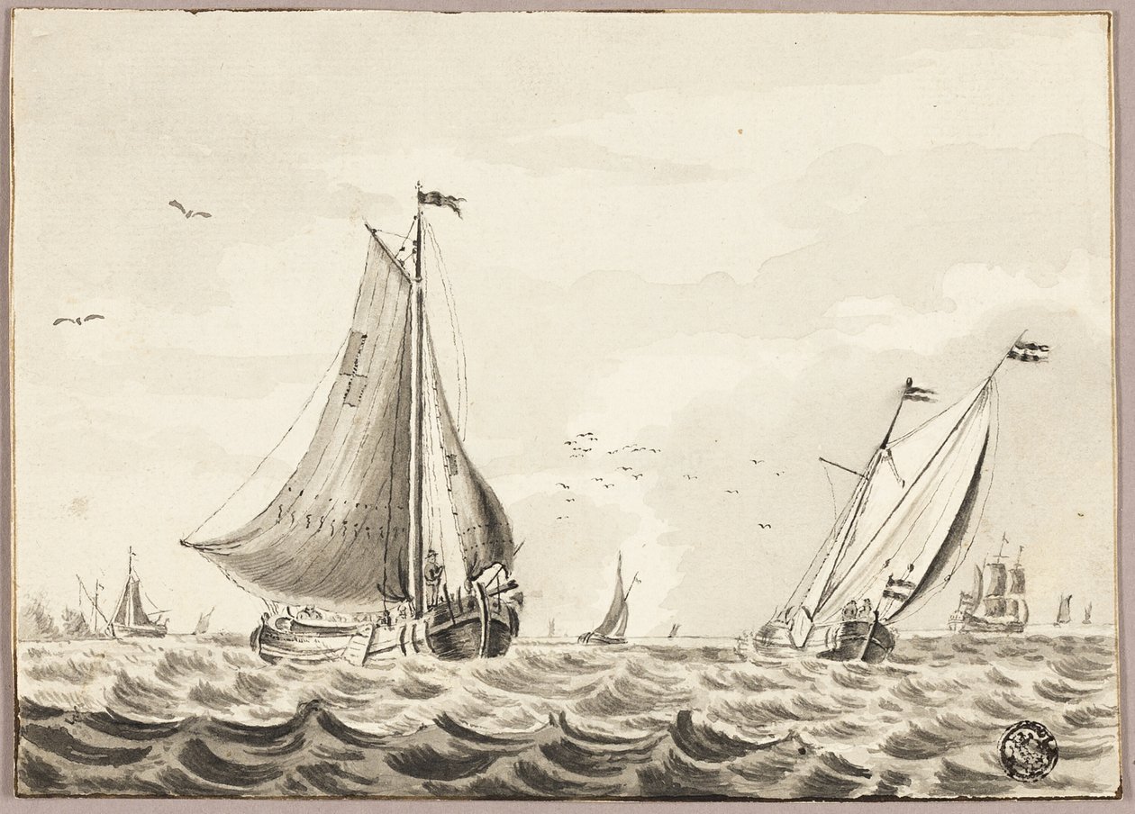 Voiliers en mer - Unknown artist