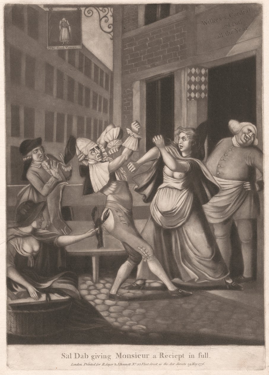 Sal Dab donnant à Monsieur un reçu en entier - Unknown artist