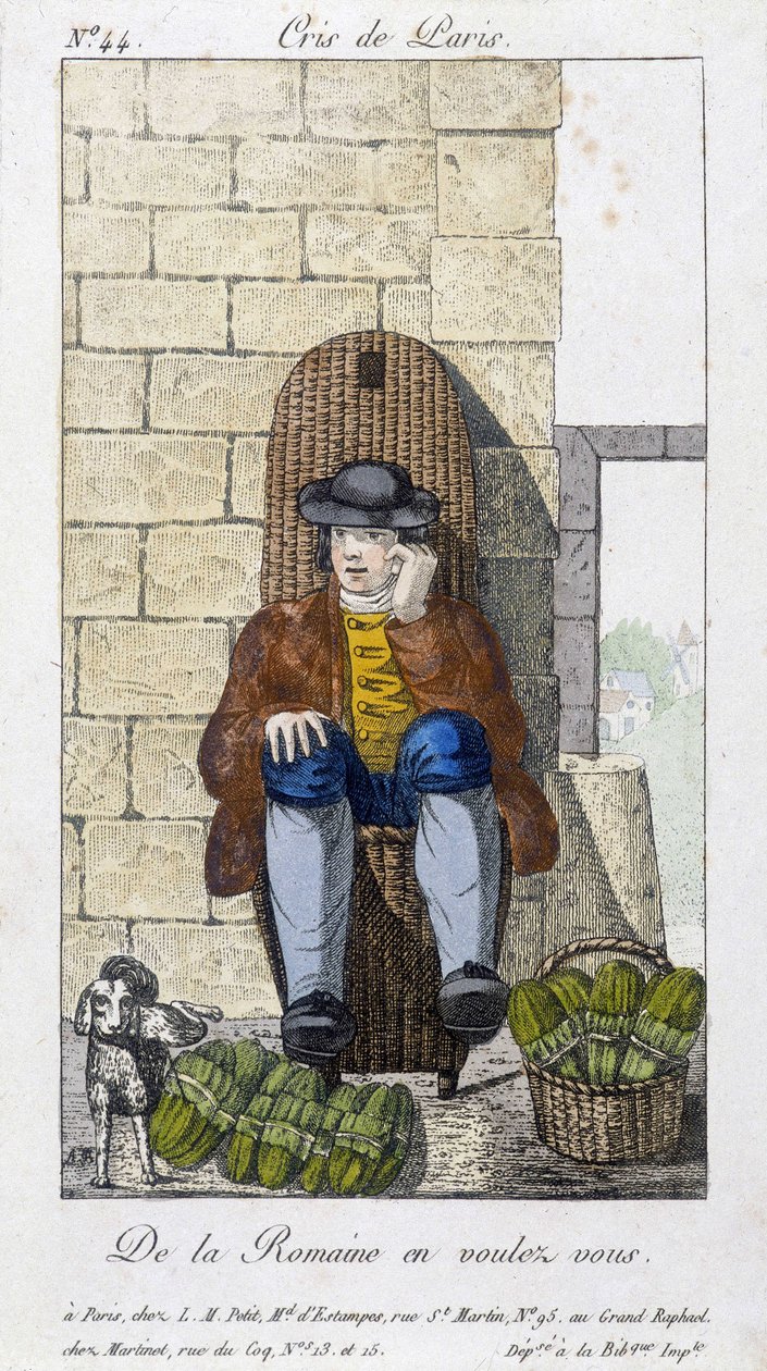 Marchand de salade - dans « Cris de Paris », début 19ème siècle - Unknown artist