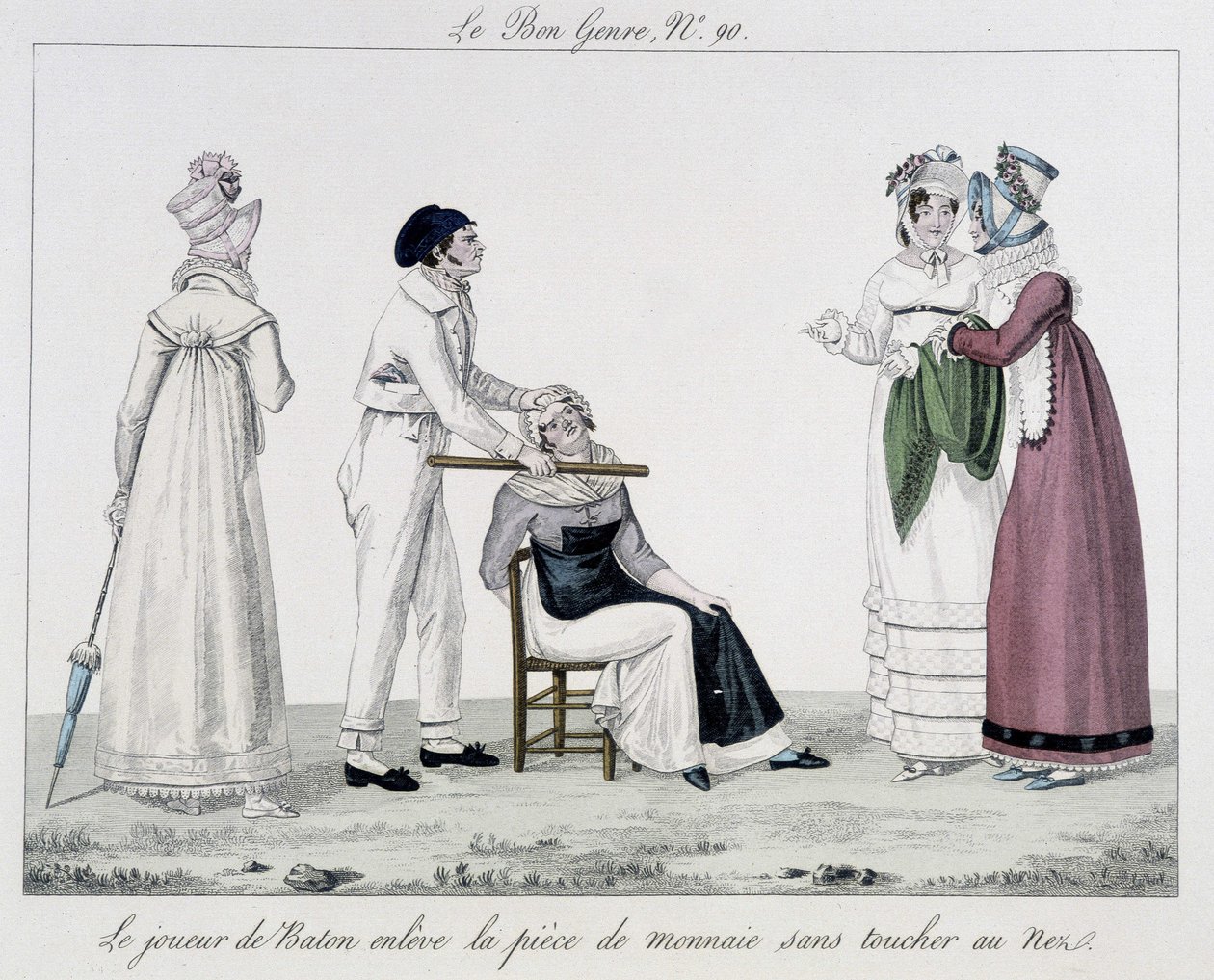 Saltimbanque : le joueur de bâton - dans « Le bon genre », début du 19e siècle - Unknown artist