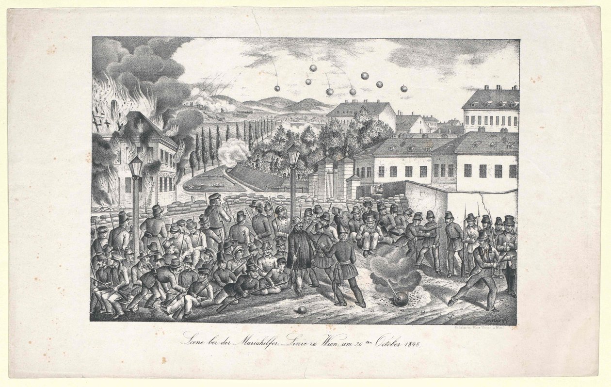 Scène à la ligne Mariahilf à Vienne - Unknown artist