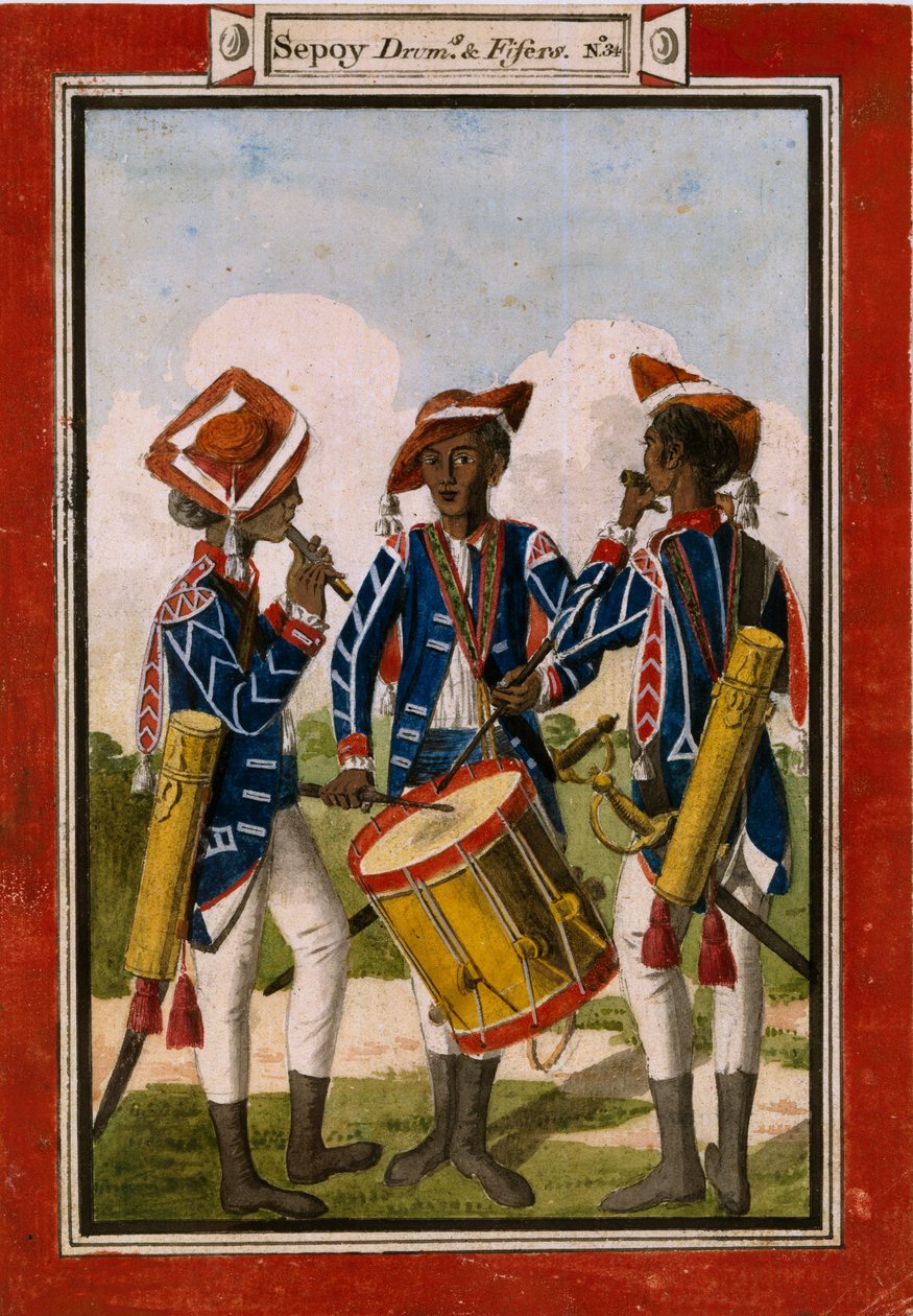 Tambours et fifres de sepoy - Unknown artist