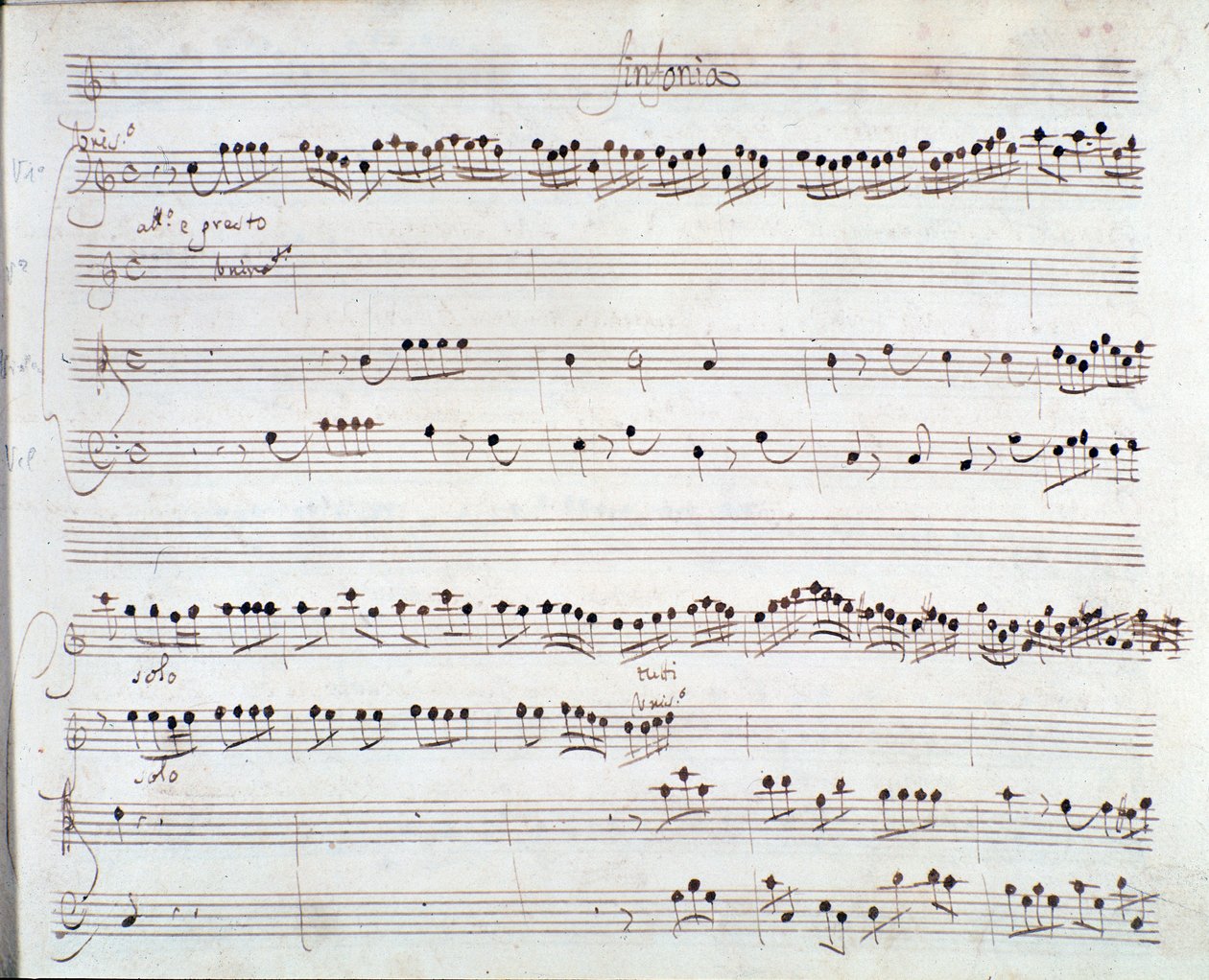 Page de partition pour Le couronnement de Darius par Giuseppe Aldrovandini (1703) - Unknown artist
