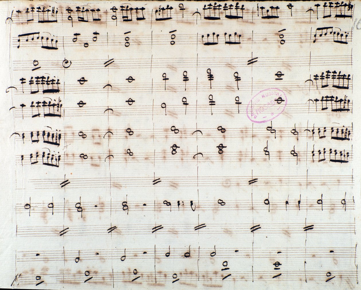 Page de partition pour le premier violon dans l