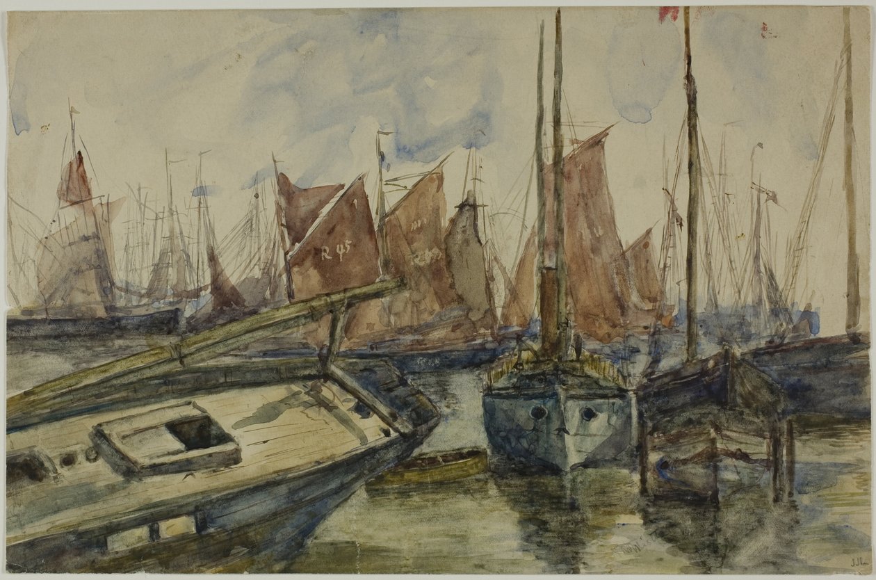 Navires au port - Unknown artist