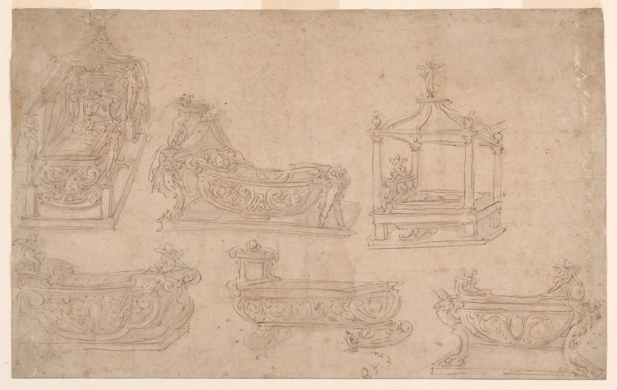 Six Dessins pour un Lit d