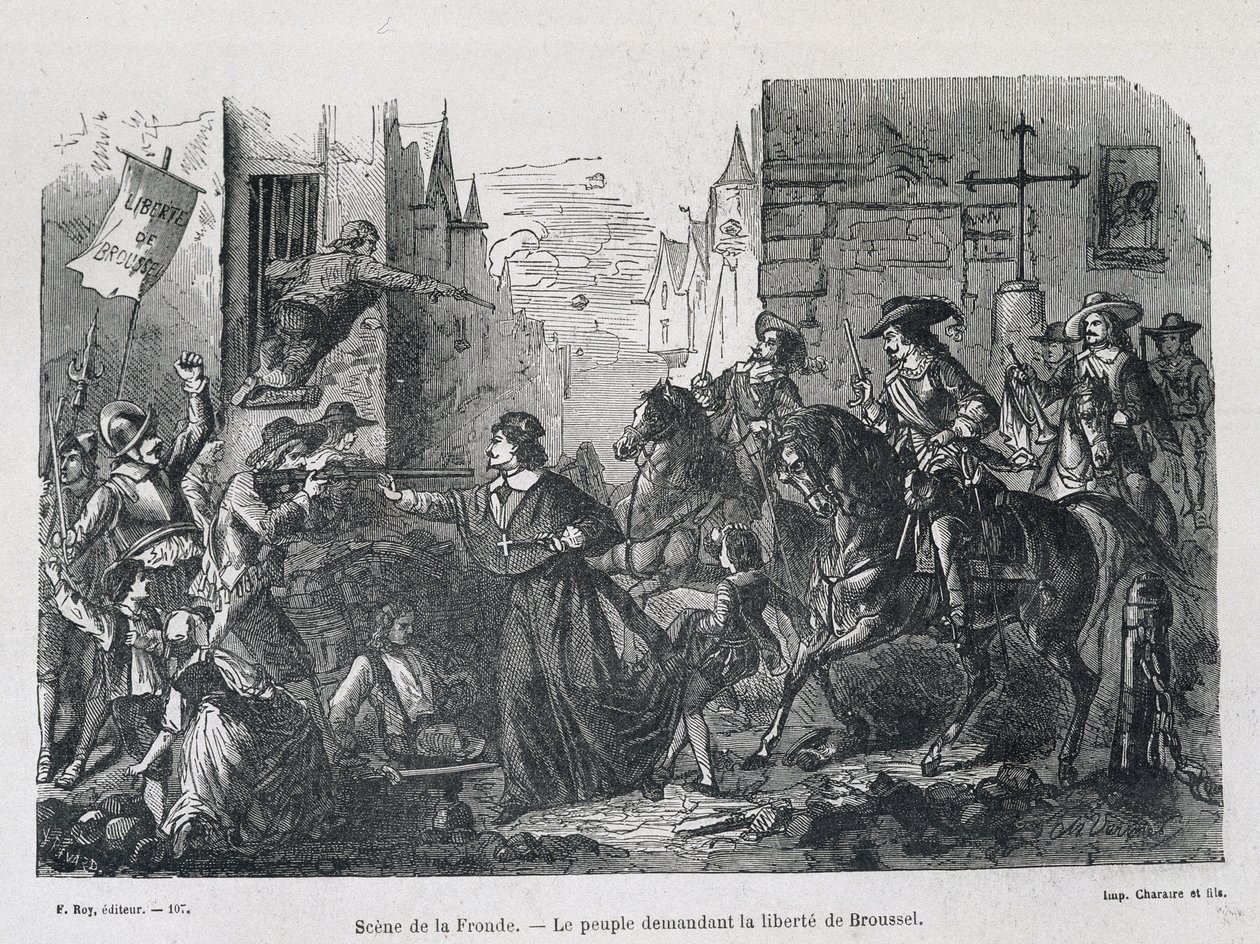 Scène de fronde - Le peuple réclamant la liberté de Brousel en 1648 - Unknown artist