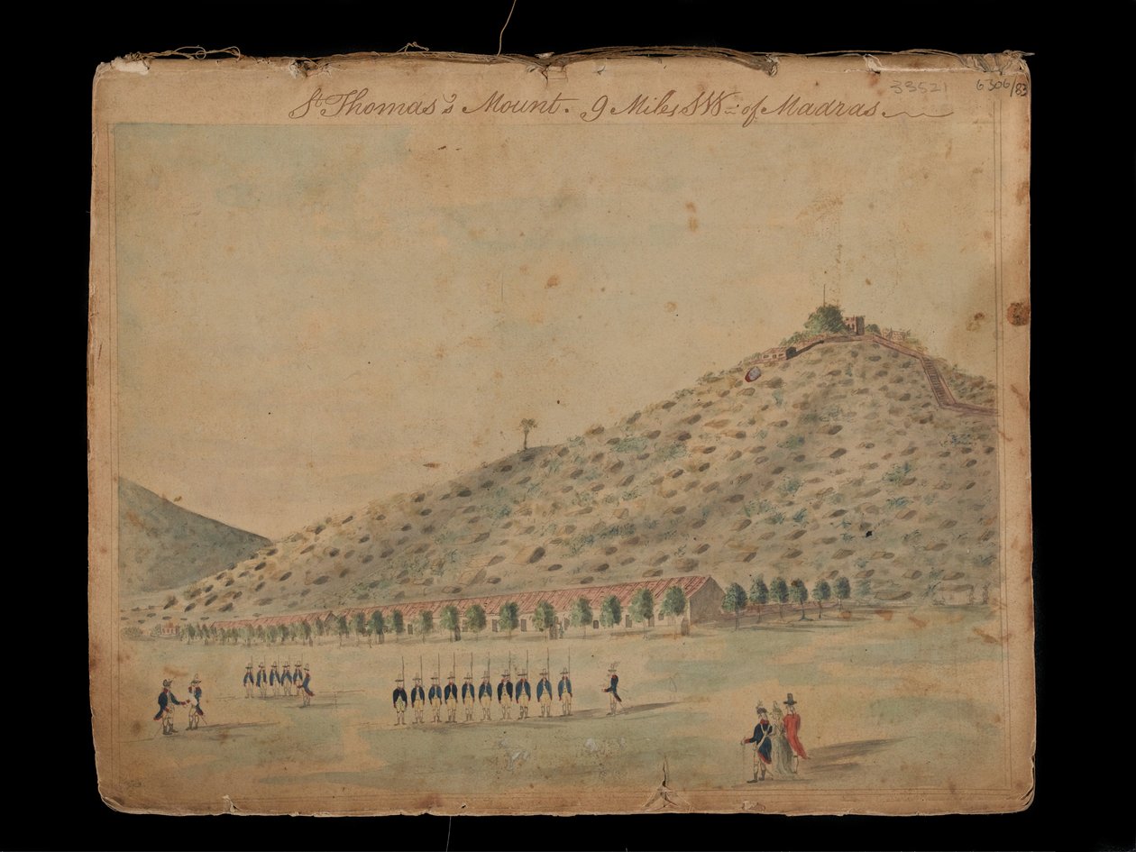 Le mont Saint-Thomas, à 9 miles au sud-ouest de Madras - Unknown artist