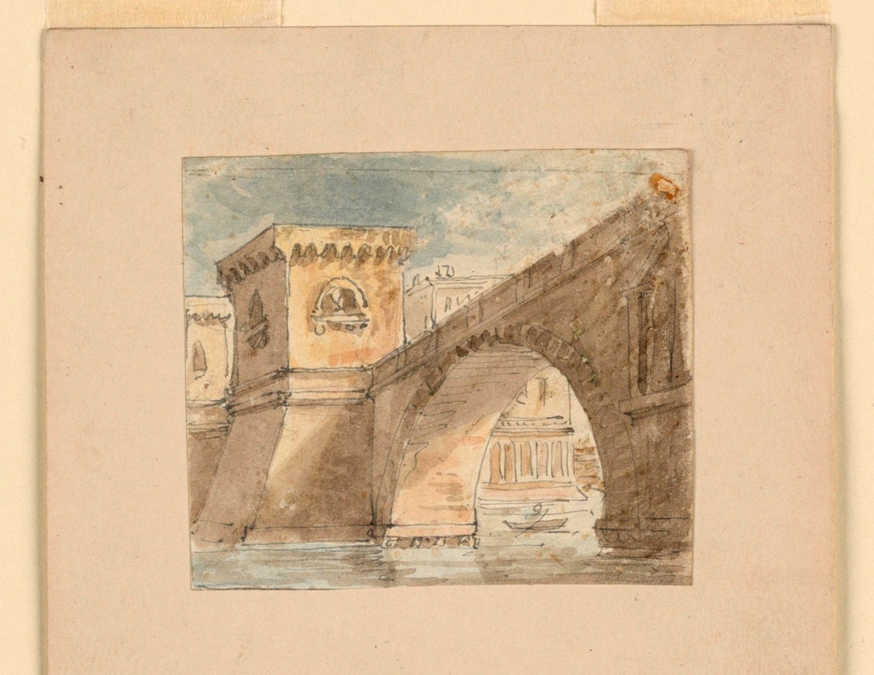 Décor de scène, pont sur l