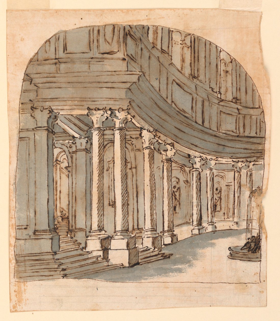 Décor de scène : Portique courbe - Unknown artist