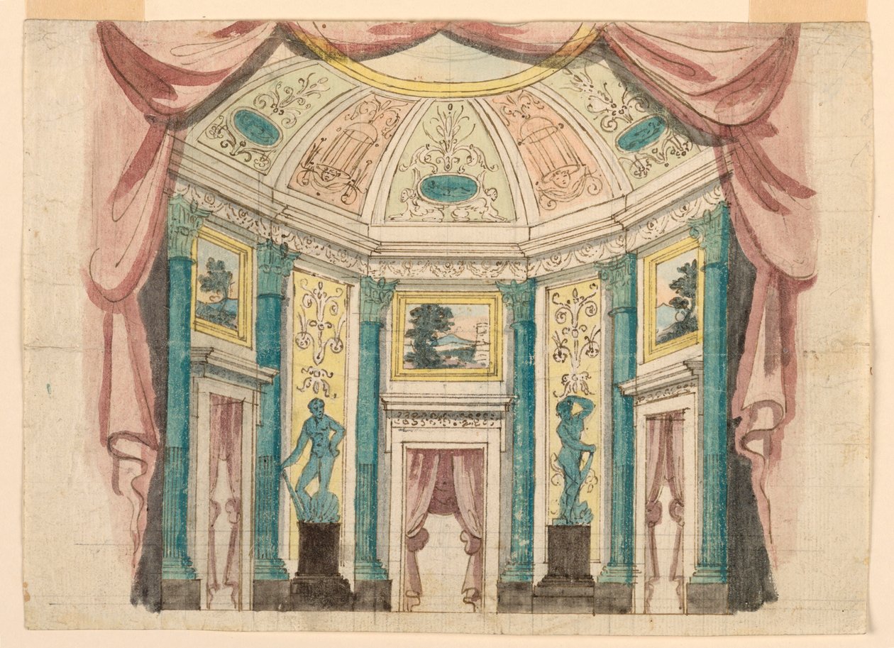 Décor de scène, intérieur de la salle du palais - Unknown artist