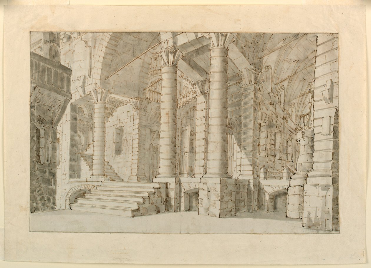 Décor de Scène, Intérieur de Prison - Unknown artist
