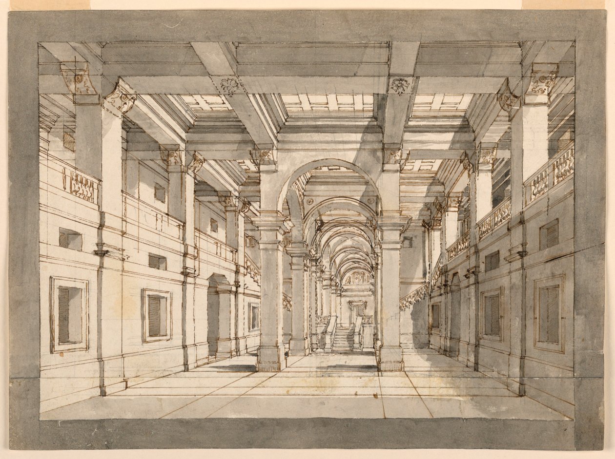 Décor de scène, intérieur de palais - Unknown artist