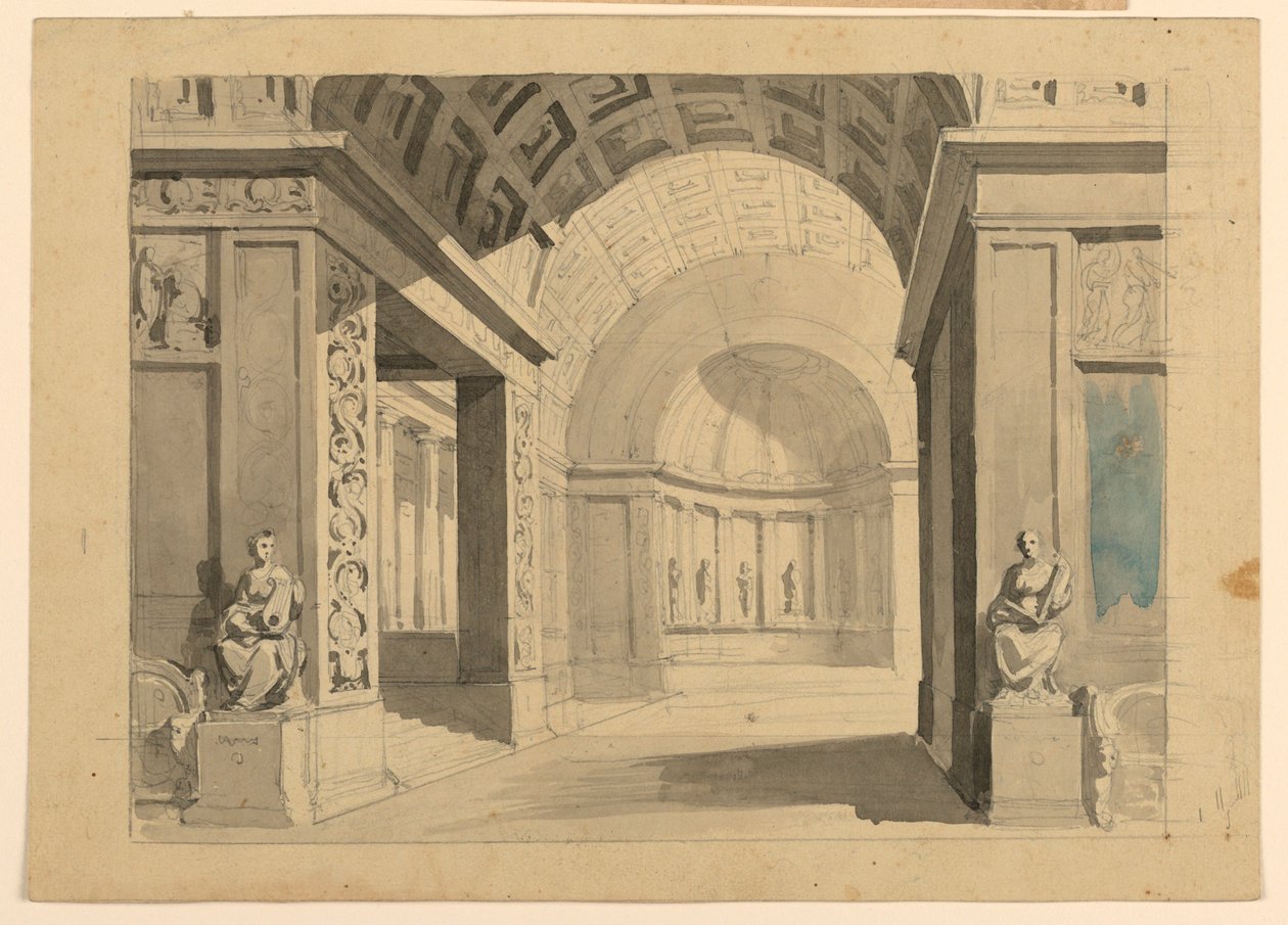 Conception de scène, intérieur de palais - Unknown artist