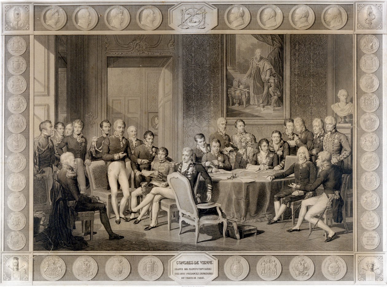 Le Congrès de Vienne. Le Congrès de Vienne en 1815. Alexandre Ier, Tsar ; H.R. Stewart, Castlereagh ; François Ier, Empereur d