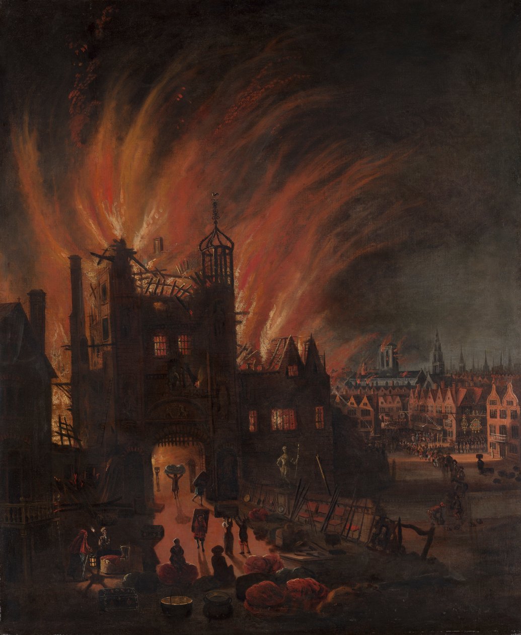 Le grand incendie de Londres, avec Ludgate et l