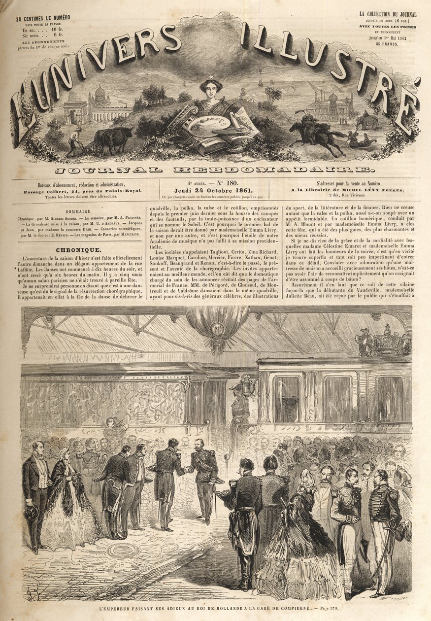La visite du roi de Hollande à Compiègne en 1861 - Guillaume III (1772-1849) - Unknown artist