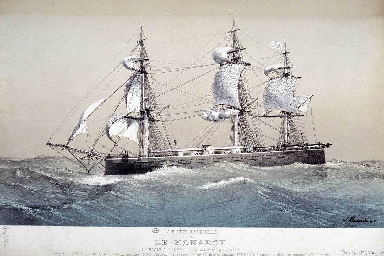 Le Monarch, flotte anglaise, vers 1850 - Unknown artist