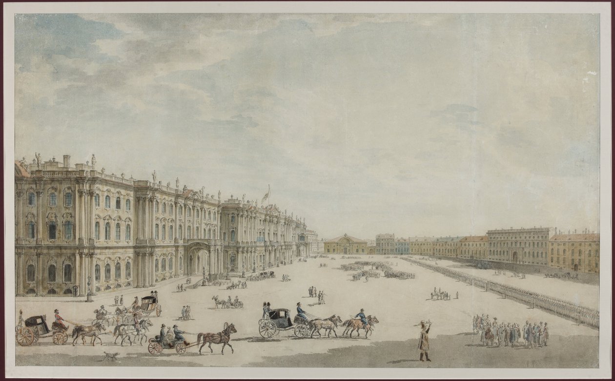 La place du Palais à Saint-Pétersbourg - Unknown artist