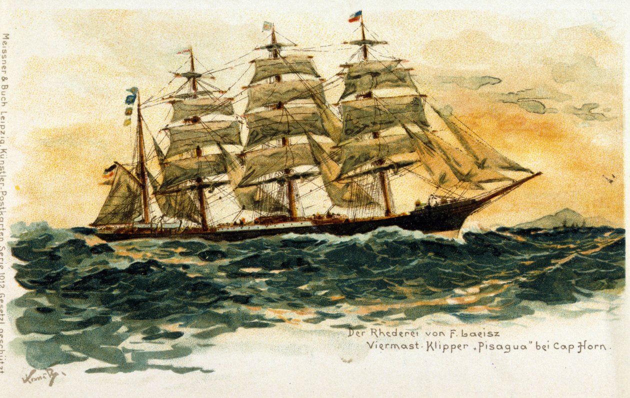 Le clip Pisagua au Cap Horn. Illustration du XIXe siècle - Unknown artist