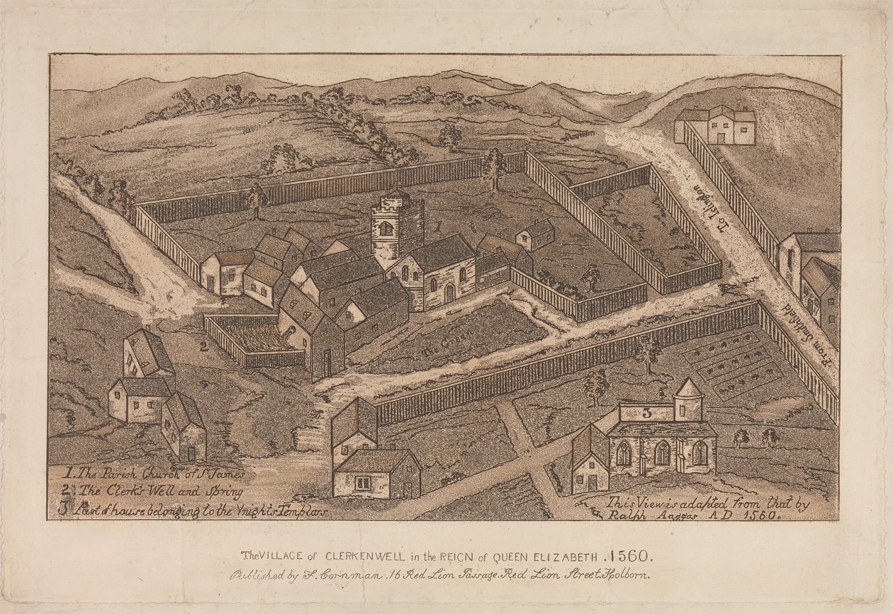 Le village de Clerkenwell sous le règne de la reine Elizabeth, 1560 - Unknown artist