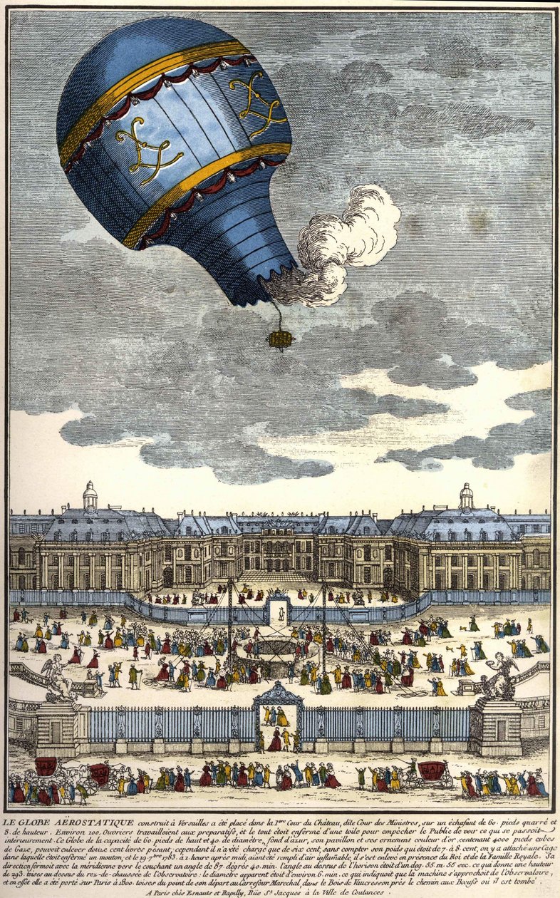Le globe aérostatique construit à Versailles en 1783 - Unknown artist