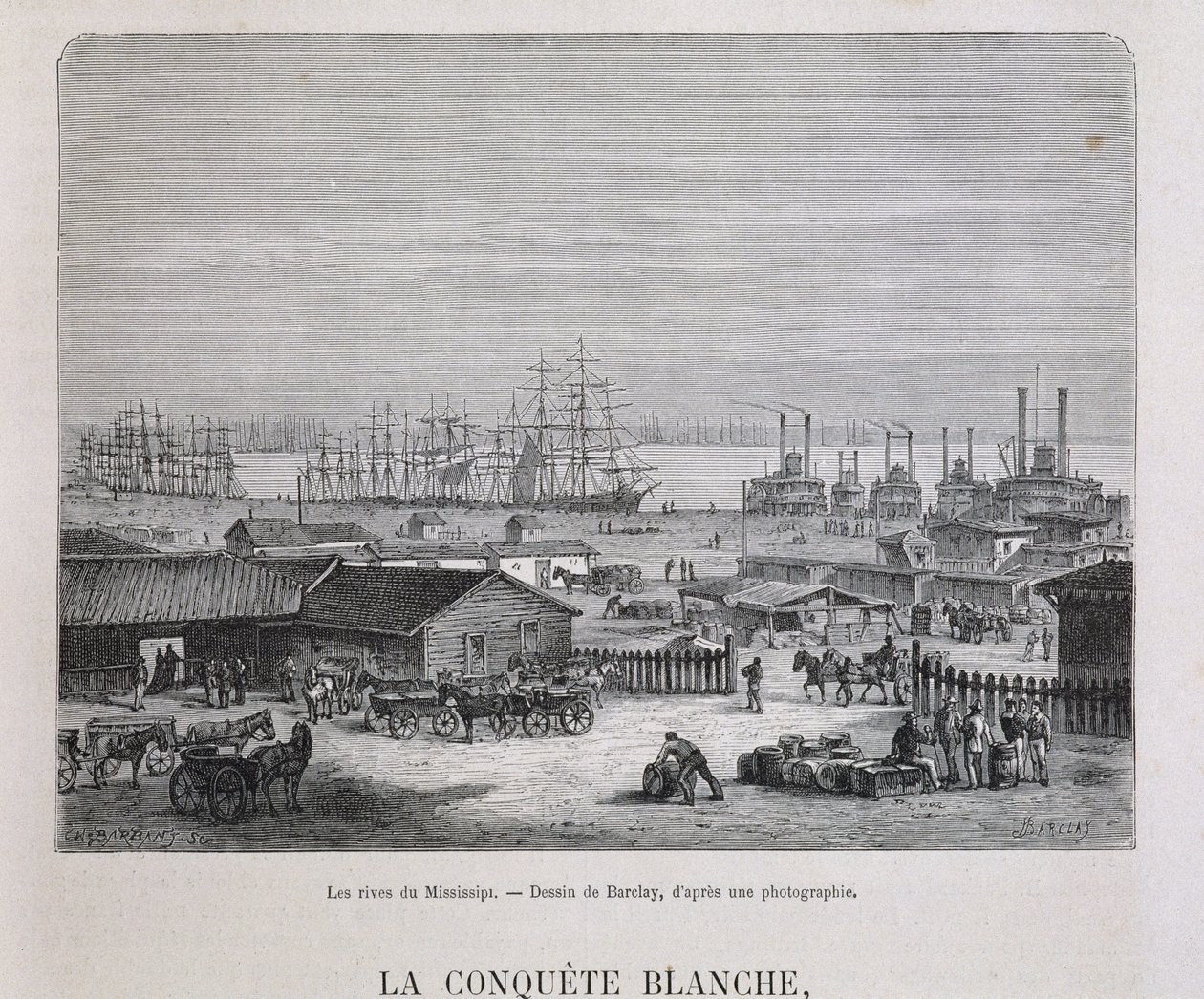 Les rives du Mississippi - dans « Le tour du monde », 2e semestre 1876 - Unknown artist