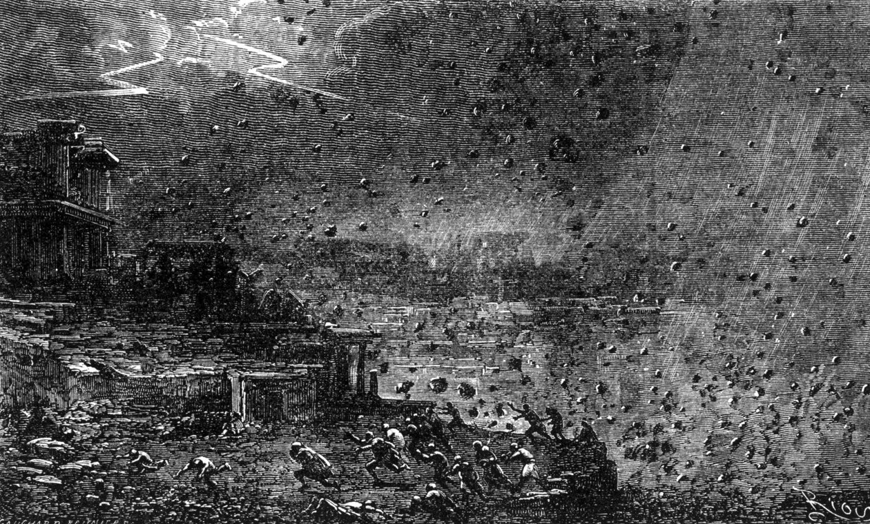 La destruction de Pompéi en 79 - Unknown artist