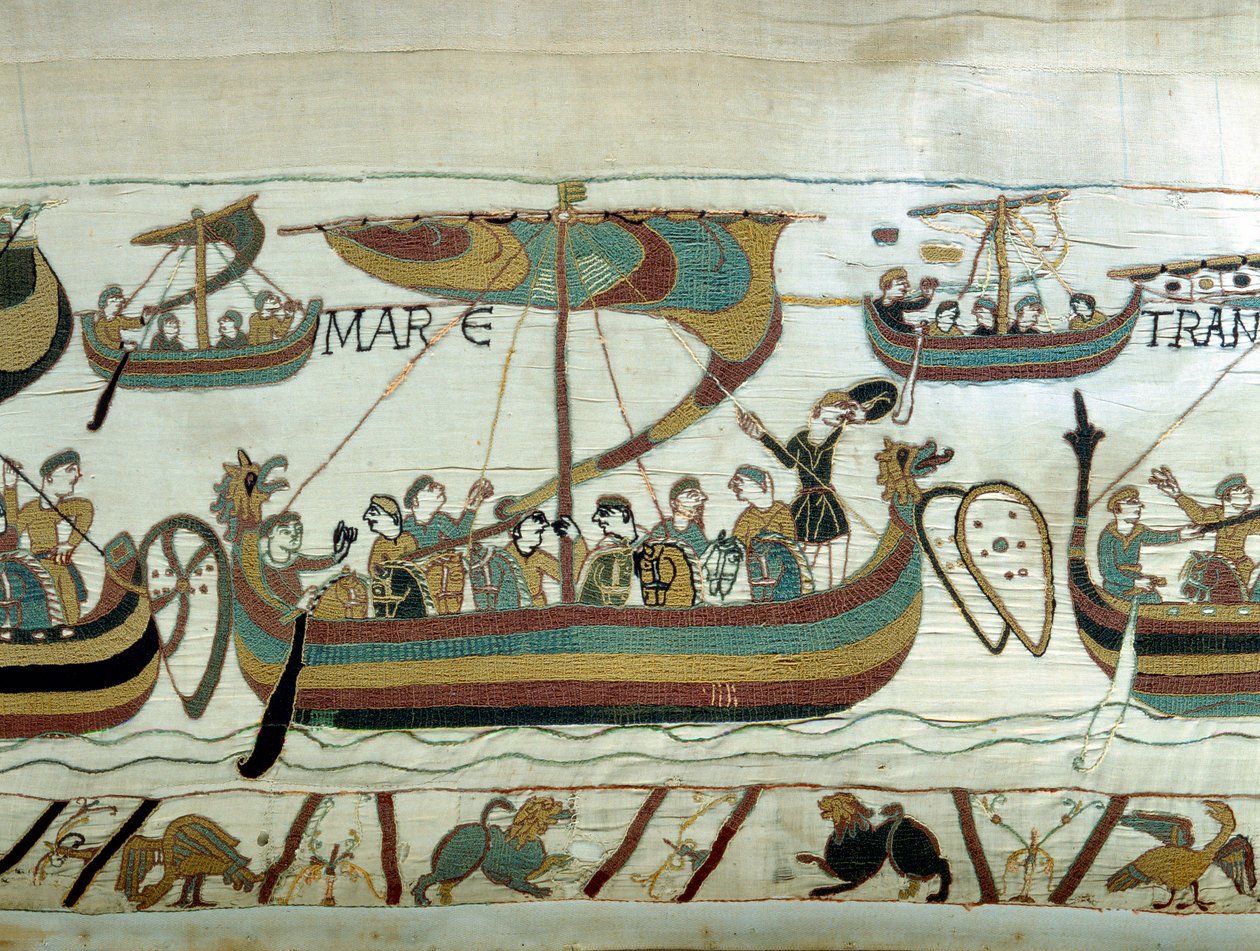 La flotte de Guillaume le Conquérant (1027-1087) traverse la Manche ...