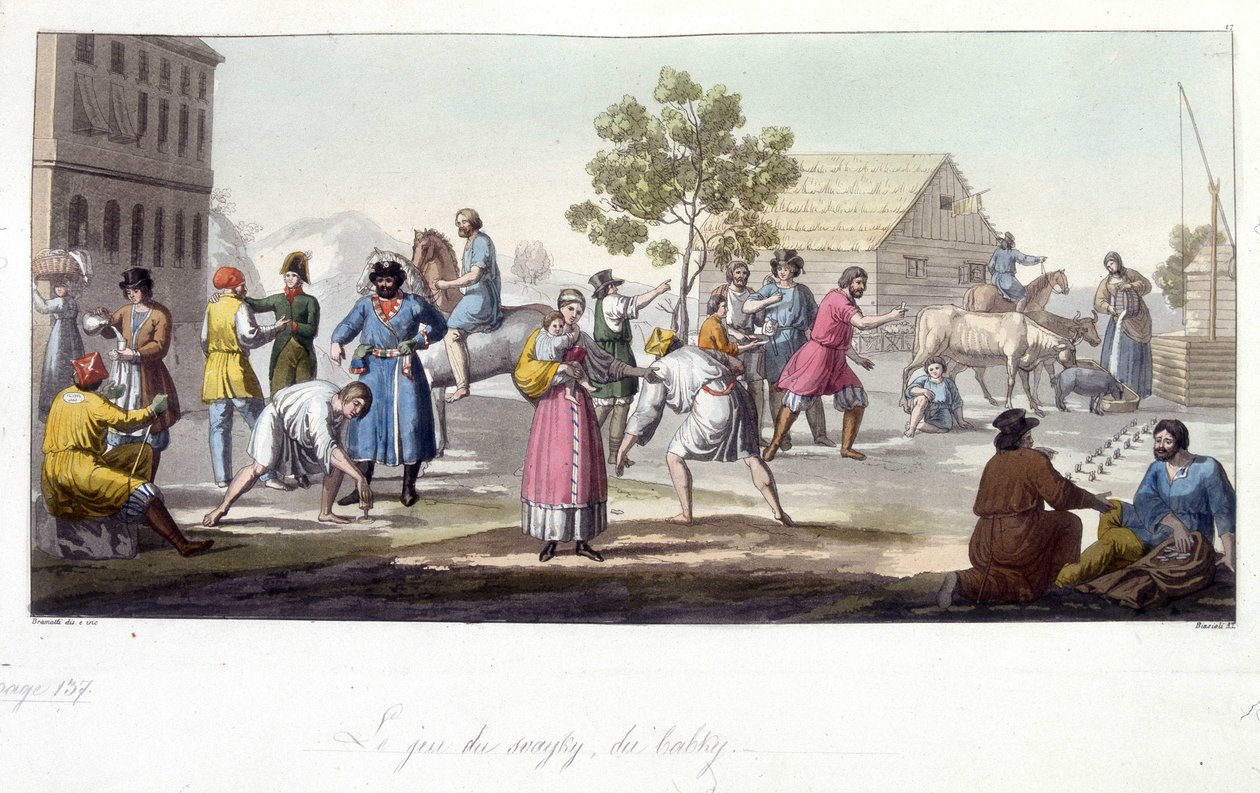 Le jeu de svayky et babky, Russie - Unknown artist
